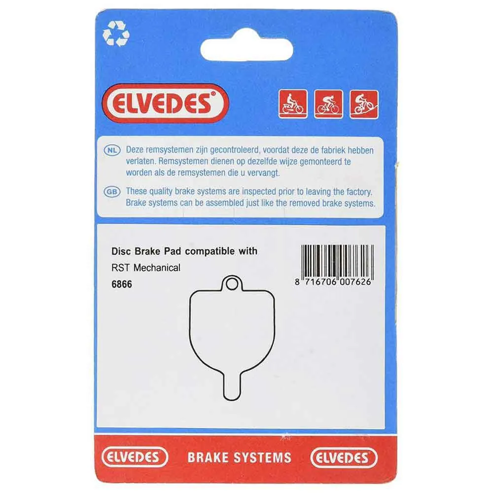 Elvedes RST Mechanic Organic Disc Brake Pads - Image 2