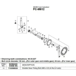 Shimano Deore M612 4 Units