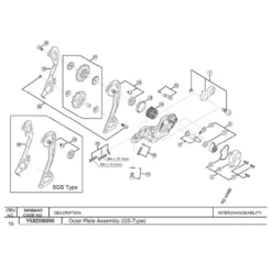 Shimano XTR M985/M986 GS 10s Exterior Pulley Carrier