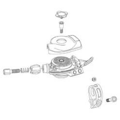 SRAM GX DH Right Black/Polar Shift Lever Trigger Cover Kit